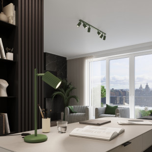 Lampa wisząca Karbon zielona - Sollux | Nowoczesny design