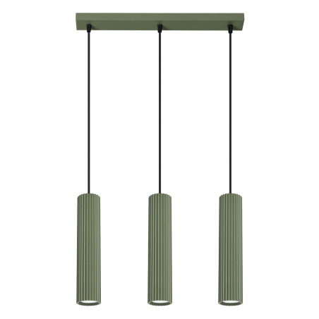 Lampa wisząca Karbon Long zielona Sollux | Nowoczesny design
