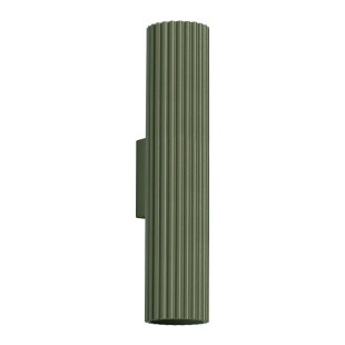 Kinkiet ryflowany Karbon Sollux | Zielony, Modern, 30cm