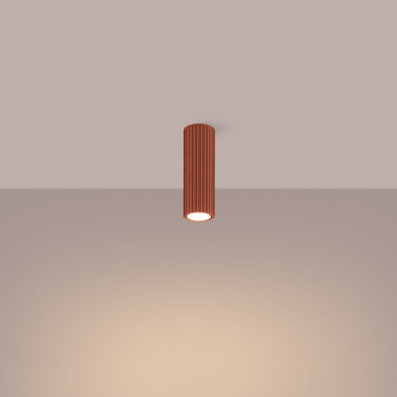 Lampa spot Karbon Sollux | Czerwona tuba | Sklep Sollux