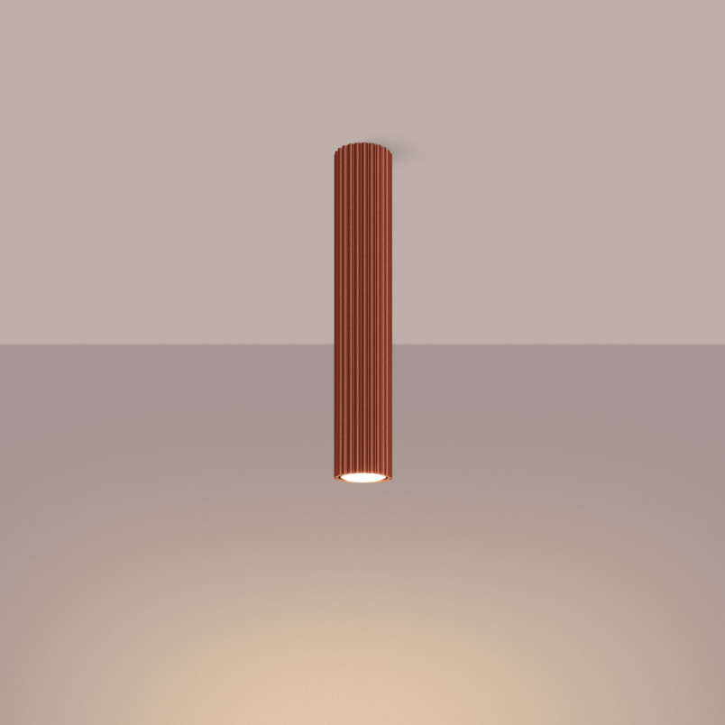 Lampa spot Karbon ochra czerwona Sollux | Nowoczesne oświetlenie