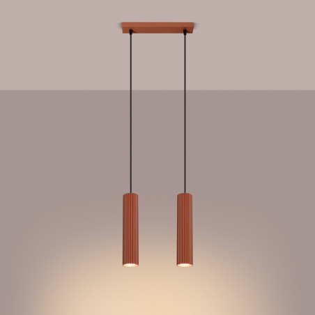 Lampa wisząca Karbon 2 tuby | Sollux - Ochrona 5 lat