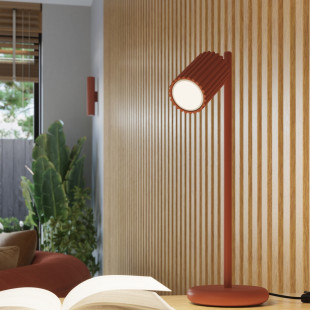 Lampa wisząca Karbon Round Sollux | 3 tuby, ochra czerwona