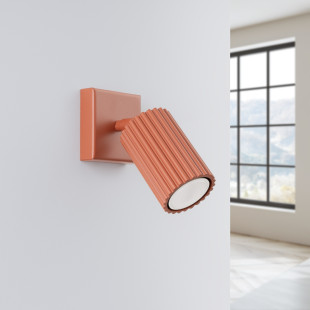 Kinkiet Ryflowany Karbon Sollux | Ochrona IP20, GU10