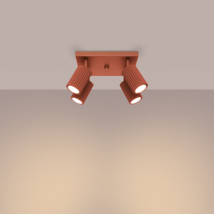 Reflektor Karbon Square Sollux | Ochrona Czerwona | 6 Punktów