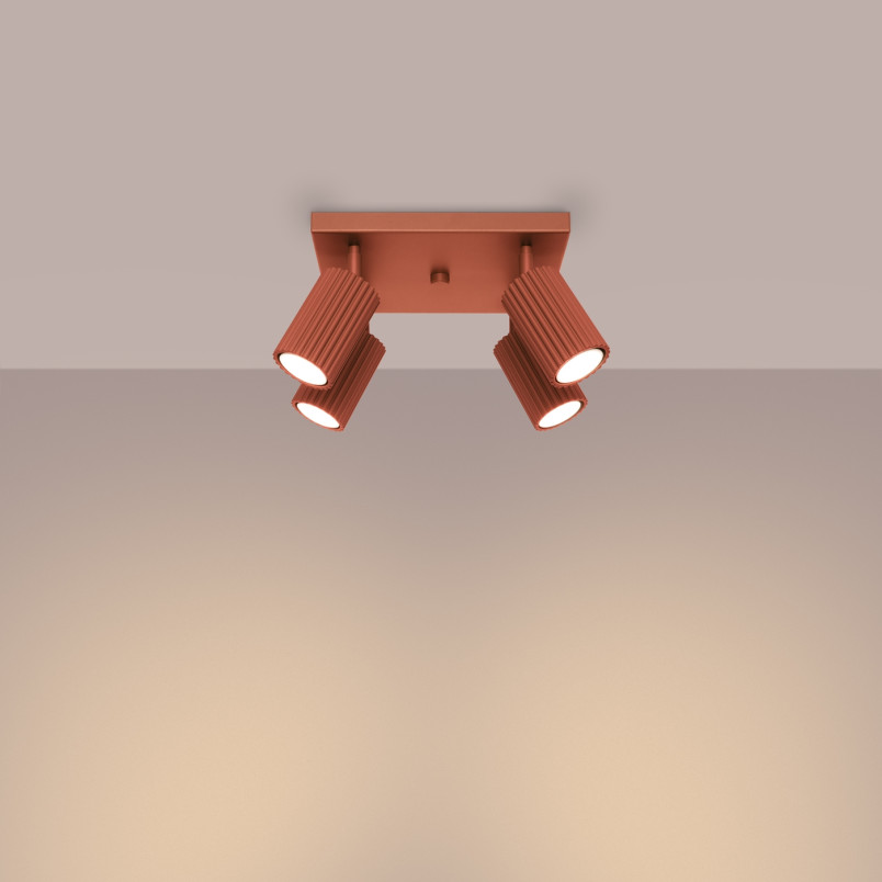 Reflektor Karbon Square Sollux | Ochrona Czerwona | 6 Punktów