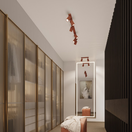 Reflektor Karbon Square Sollux | Ochrona Czerwona | 6 Punktów