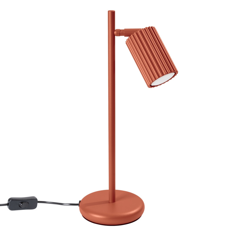 Lampa biurkowa Karbon - Sollux, ochra czerwona | Sklep z lampami