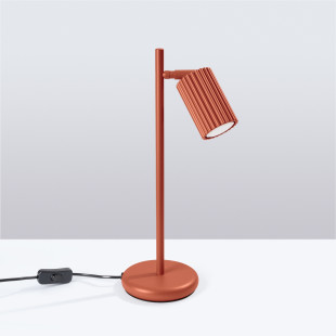 Lampa biurkowa Karbon - Sollux, ochra czerwona | Sklep z lampami