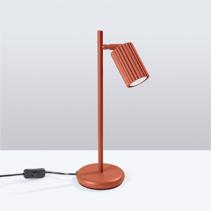 Lampa biurkowa Karbon - Sollux, ochra czerwona | Sklep z lampami