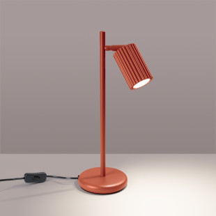 Lampa biurkowa Karbon - Sollux, ochra czerwona | Sklep z lampami