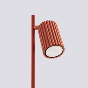 Lampa biurkowa Karbon - Sollux, ochra czerwona | Sklep z lampami