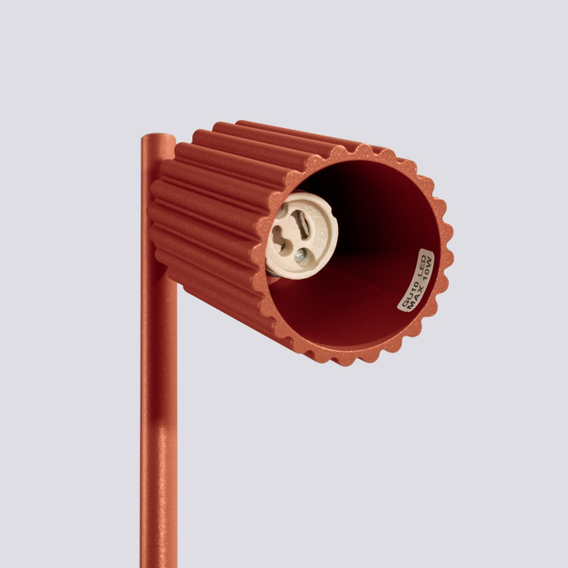 Lampa biurkowa Karbon - Sollux, ochra czerwona | Sklep z lampami