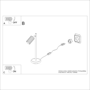 Lampa biurkowa Karbon - Sollux, ochra czerwona | Sklep z lampami