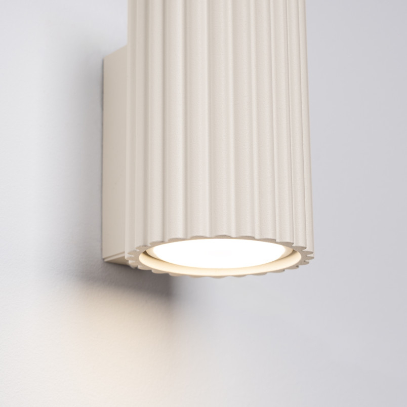 Kinkiet ryflowany Karbon Sollux | Beżowy | Nowoczesny design