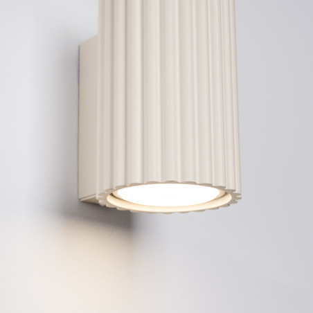 Kinkiet ryflowany Karbon Sollux | Beżowy | Nowoczesny design