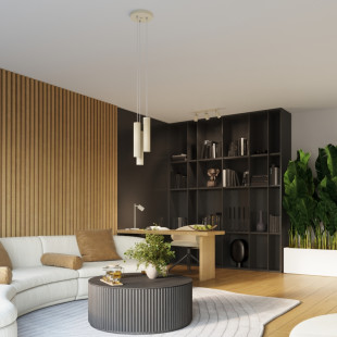 Kinkiet ryflowany Karbon Sollux | Beżowy | Nowoczesny design