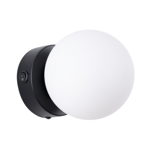 Kinkiet Sollux Yoli - Szklana Kula, Włącznik, 12cm - Sklep Sollux