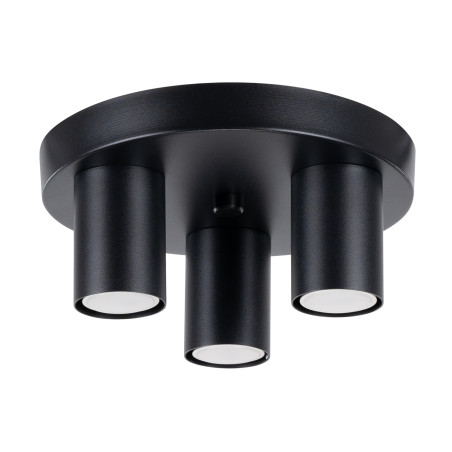 Plafon 3 punktowy czarny Sollux Lagos 25cm | Sklep z lampami