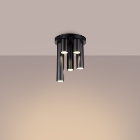 Plafon 5 punktowy Lagos Sollux | Czarny, Metal | Kup Teraz
