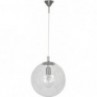 Nowoczesna Lampa wisząca szklana kula Globus 30 przeźroczysta Aldex do salonu