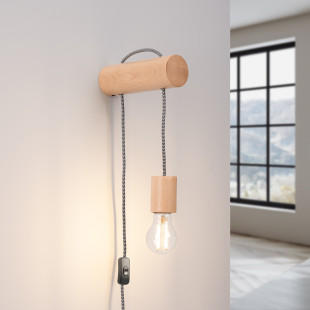 Kinkiet drewniany Nimbi Sollux | Skandynawski design