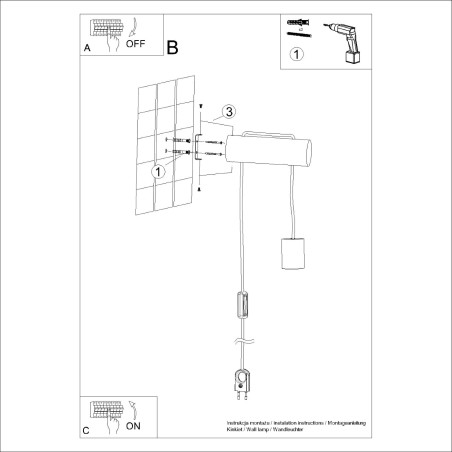 Kinkiet drewniany Nimbi Sollux | Skandynawski design