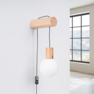 Kinkiet drewniany Nimbi Sollux | Skandynawski design