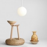 Lampa wisząca szklana kula Bosso 30cm biała Aldex | Sklep z lampami