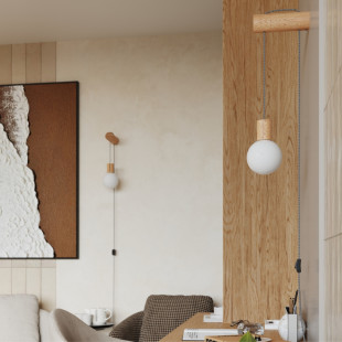 Kinkiet drewniany Nimbi Sollux | Skandynawski design