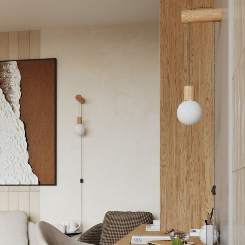 Kinkiet drewniany Nimbi Sollux | Skandynawski design