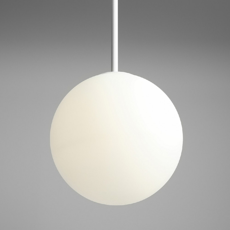 Lampa wisząca szklana kula Bosso 30cm biała Aldex | Sklep z lampami