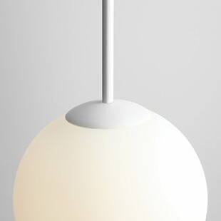 Lampa wisząca szklana kula Bosso 30cm biała Aldex | Sklep z lampami