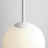 Lampa wisząca szklana kula Bosso 30cm biała Aldex | Sklep z lampami