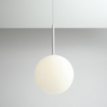 Lampa wisząca szklana kula Bosso 30cm biała Aldex | Sklep z lampami