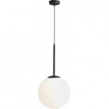 Lampa wisząca Bosso - Szklana kula biało-czarna | Aldex