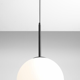 Lampa wisząca Bosso - Szklana kula biało-czarna | Aldex