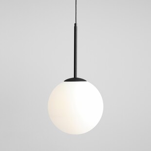 Lampa wisząca Bosso - Szklana kula biało-czarna | Aldex