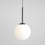 Lampa wisząca Bosso - Szklana kula biało-czarna | Aldex