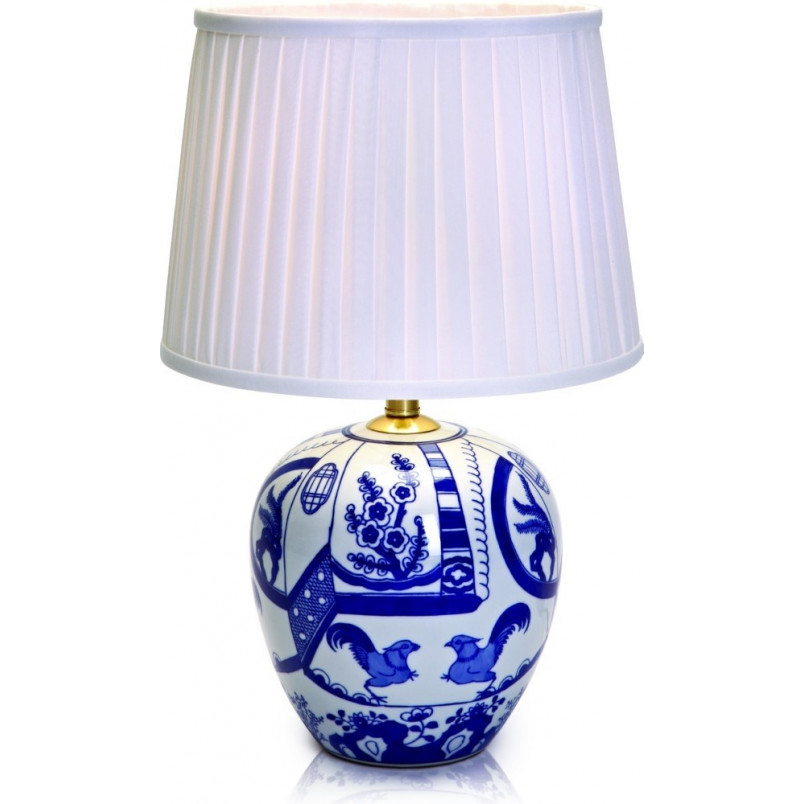 Lampa stołowa ceramiczna biało-niebieska Markslojd Goteborg 30cm | Kup teraz