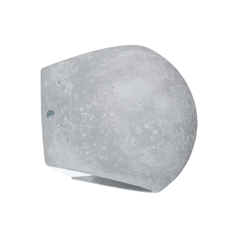 Kinkiet betonowy Globe szary Sollux | Loftowa lampa ścienna