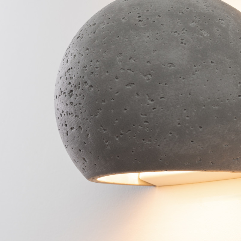 Kinkiet betonowy Globe szary Sollux | Loftowa lampa ścienna