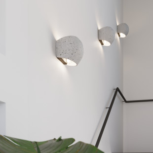Kinkiet betonowy Globe szary Sollux | Loftowa lampa ścienna