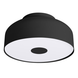 Plafon okrągły czarny Sollux Omiq 30cm | Nowoczesne oświetlenie