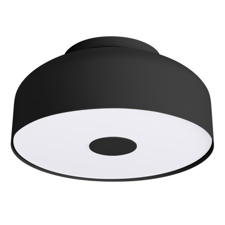 Plafon okrągły czarny Sollux Omiq 30cm | Nowoczesne oświetlenie