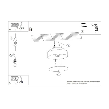 Plafon okrągły Sollux Omiq 30cm beżowy - Nowoczesny design