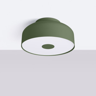 Plafon okrągły Sollux Omiq 30cm - Zielony oliwkowy | Sklep z lampami