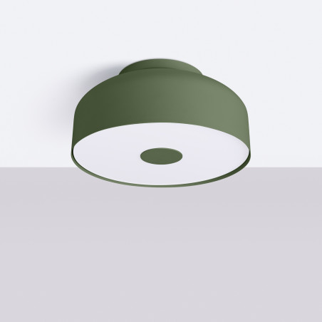 Plafon okrągły Sollux Omiq 30cm - Zielony oliwkowy | Sklep z lampami