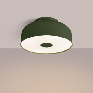 Plafon okrągły Sollux Omiq 30cm - Zielony oliwkowy | Sklep z lampami