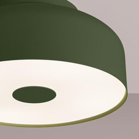 Plafon okrągły Sollux Omiq 30cm - Zielony oliwkowy | Sklep z lampami